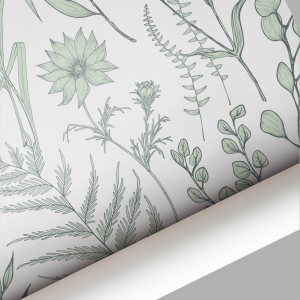 Papel pared Pastel Plants