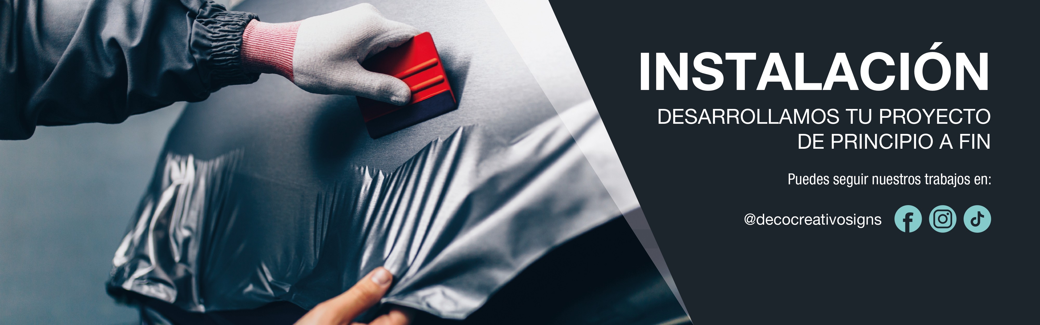 Intalación,desarrollamos tu proyecto de principio a fin. Síguenos en Facebook, Instagram y Tik Tok con el usuario @decocreativosigns